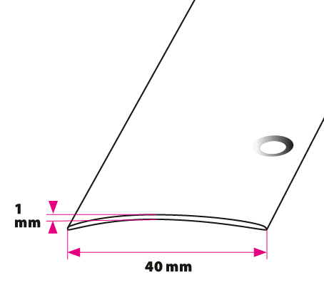 40 mm Buet Overgang Rustfrit Stål