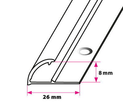 8 mm Klemmeprofil Guld