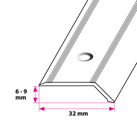 6-9 mm Overgang m/næb Guld