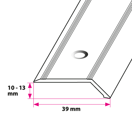 10 - 13 mm Overgang m/næb Guld