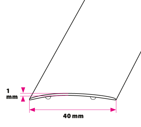 40 mm Buet overgang Rustfrit Stål