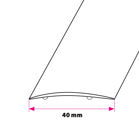 40 mm overgang Hvid Eg