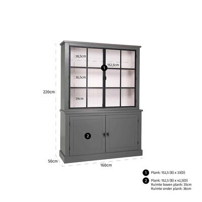 Knox Glasskab 2x2 døre