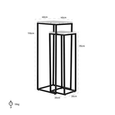 Søjlebord Lexington sæt af 2
