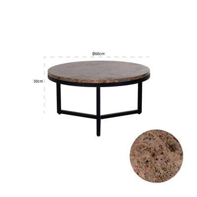 Rundt Sofabord Orion Ø60 cm.