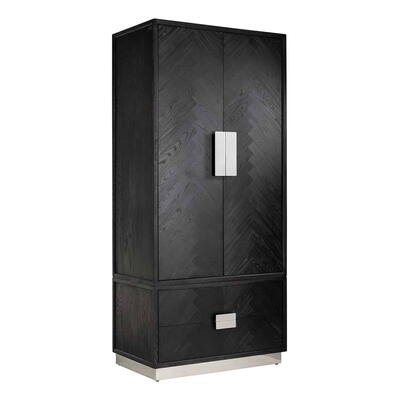 Garderobeskab Blackbone Sølv 2-Døre 2-skuffer