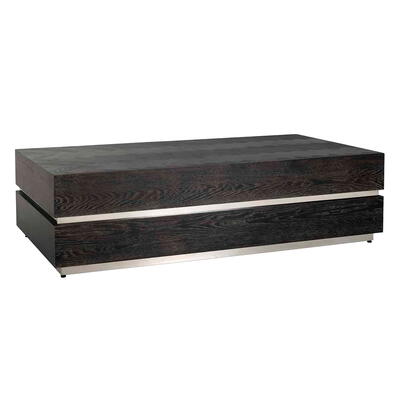 Sofabord Blackbone sølv Block 150x80 cm.