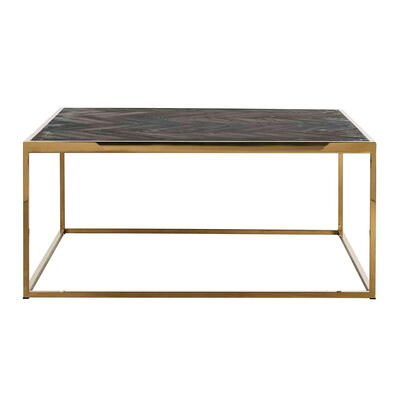 Sofabord Blackbone guld 90x90 cm.