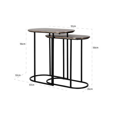 Chandon sæt af 2 Hjørneborde