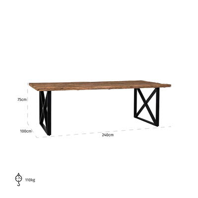 Spisebord Industrial Kensington 240