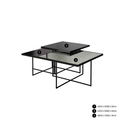 Sofabord Chester, sæt af 3 stk.