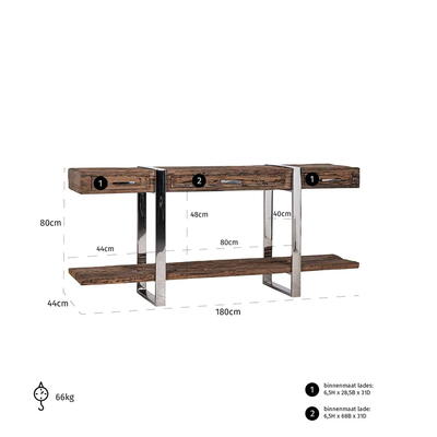 Skænk Kensington, 3-skuffer 1 hylde