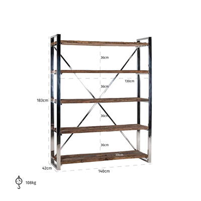 Bogreol KENSINGTON 5-Hylder