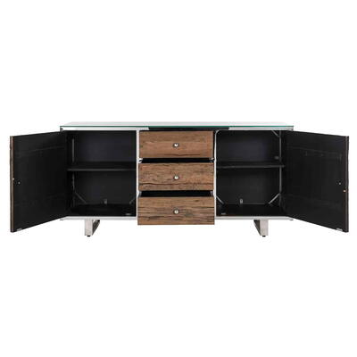 Skænk Kensington, 2-døre 3-skuffer inkl. glas