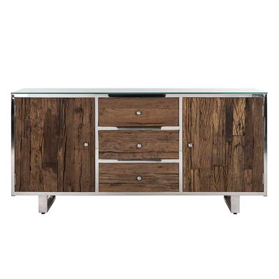 Skænk Kensington, 2-døre 3-skuffer inkl. glas