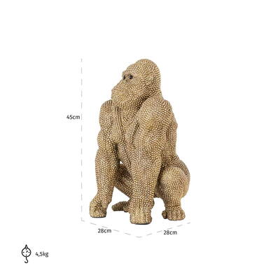 Gorilla guld lille dekoration