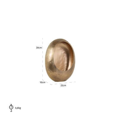 Stearinlysholder Magly med guld, lille