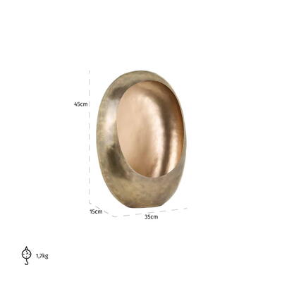 Lys Holder Majlen med guld, medium