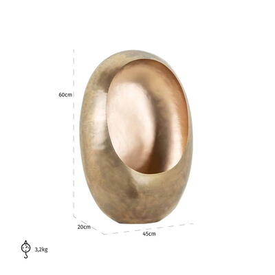 Lysestage Maira med guld, stor