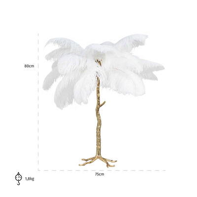 Bordlampe Upanova hvid