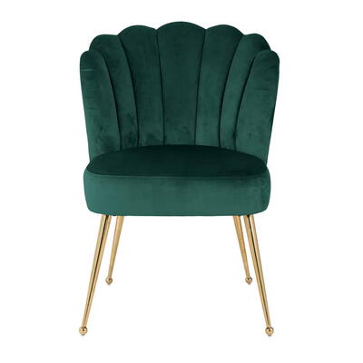 Stol Pippa grøn fløjl, guld