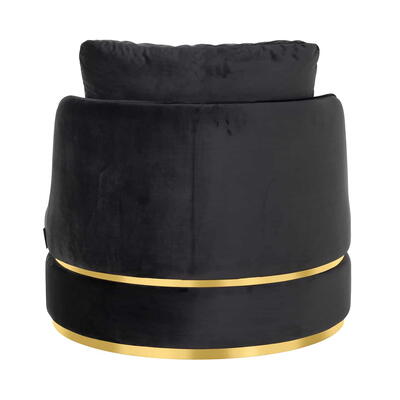 Lænestol Kylie Antraciet Velvet / Guld