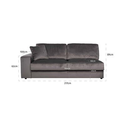 Sofa Santos 3 Sæder Arm Venstre