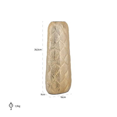 Vase Kyan guld, lille