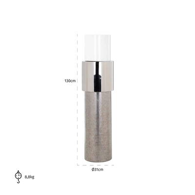 Oxley lysestage sølv, stor