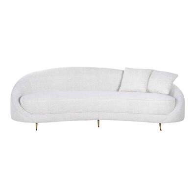 Sofa Bourbon med 2 puder Hvid / guld