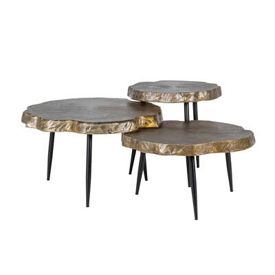 Kaffebord bulok, sæt af 3 stk.