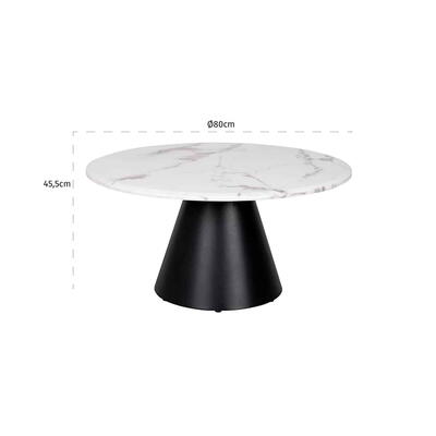 Rundt Sofabord Degas Ø80 cm.