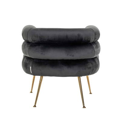 Lænestol Amelia Antraciet / Gold