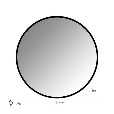 Maevy Spejl Black Ø110
