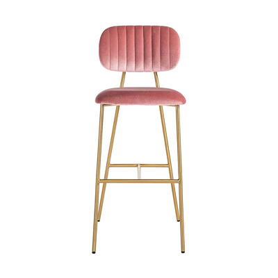 Barstol Xenia Blush Velvet, Børstet guld