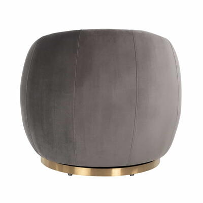 Swivel lænestol Jago Stone Velvet / Børstet Guld