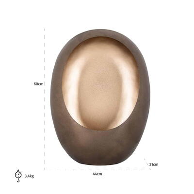 Stearinlysholder Xemm bronze guld, stor