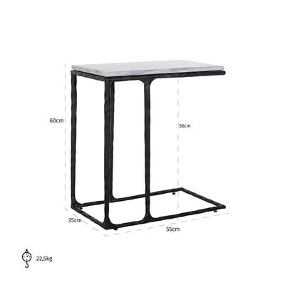 Sofabord stål smith sort