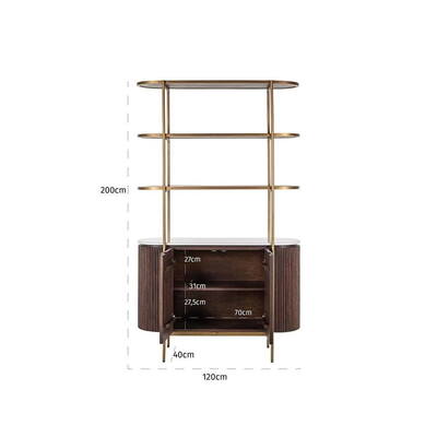 Reol Barkley 2 døre, 3 hylder