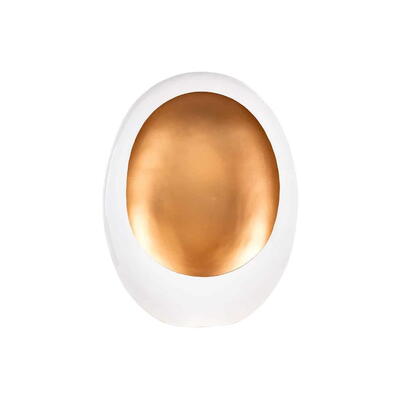 Lys Holder Silas Ivory guld, medium