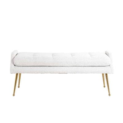 Sofa rebel hvid bouclé / guld