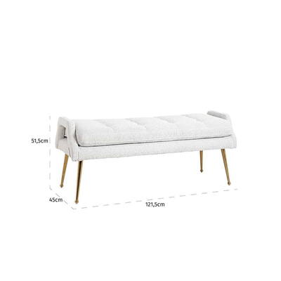 Sofa rebel hvid bouclé / guld
