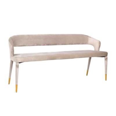 Colleene bænk til spisebord Khaki Velvet brandhæmmende