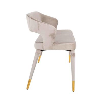 Colleene bænk til spisebord Khaki Velvet brandhæmmende