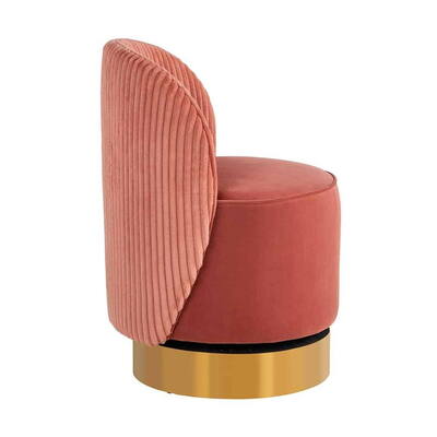 Lænestol Bristel Pink Velvet + Ribben