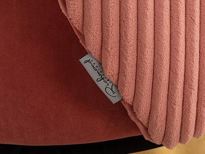 Lænestol Bristel Pink Velvet + Ribben