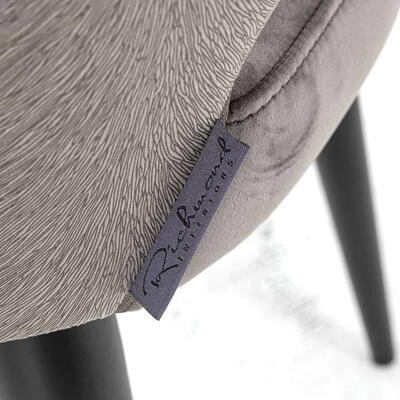 Stol Tabitha fjer sten fløjl, brandhæmmende