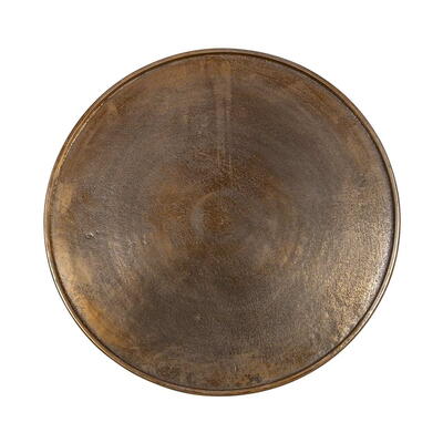 Rundt Sofabord Griffin Ø75 cm. børstet guld