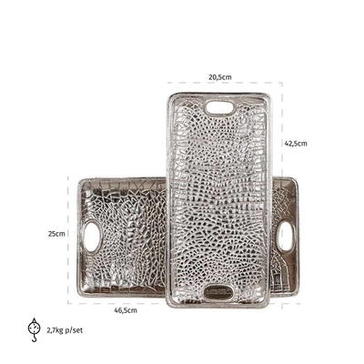 Bakke DEMIAN SILVER SET OF 2