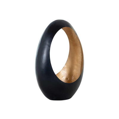 Stearinlysholder Chady sort guld, lille